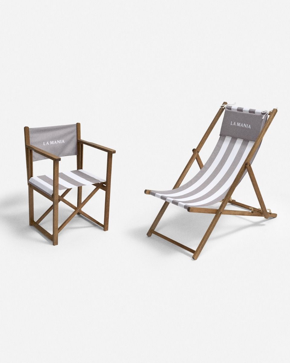 Leżak Stripes Beige