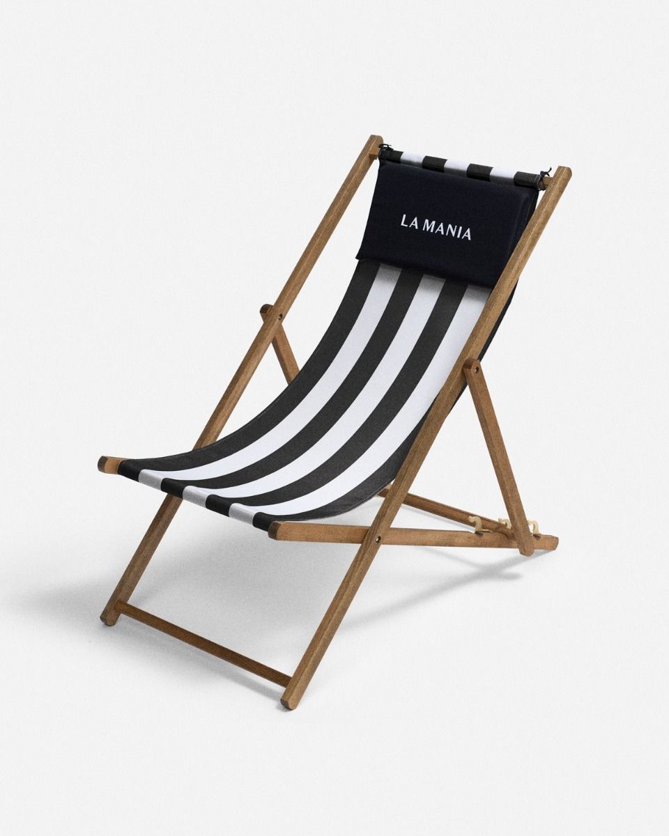 Leżak Stripes Black