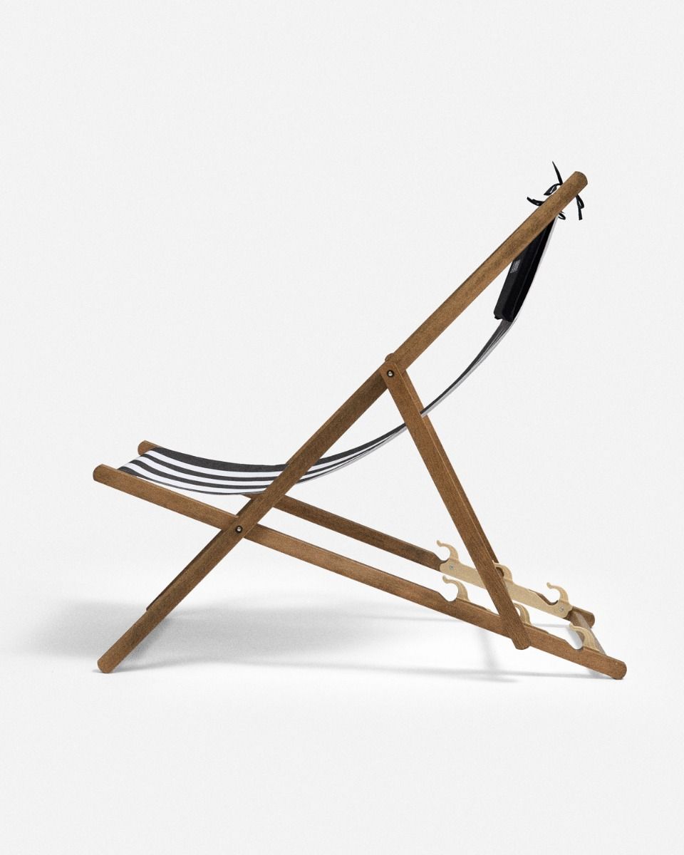 Leżak Stripes Black