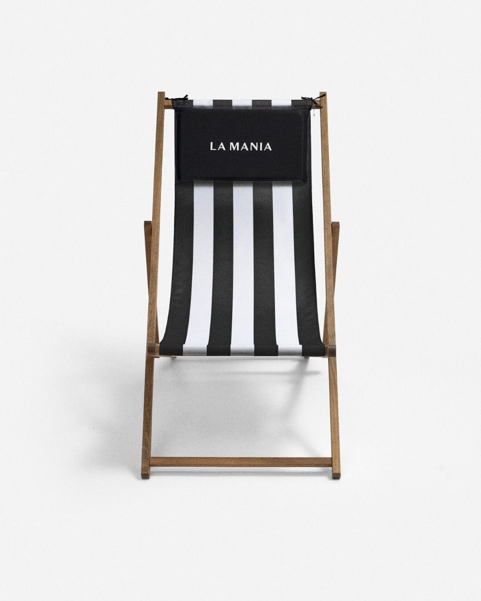 Leżak Stripes Black