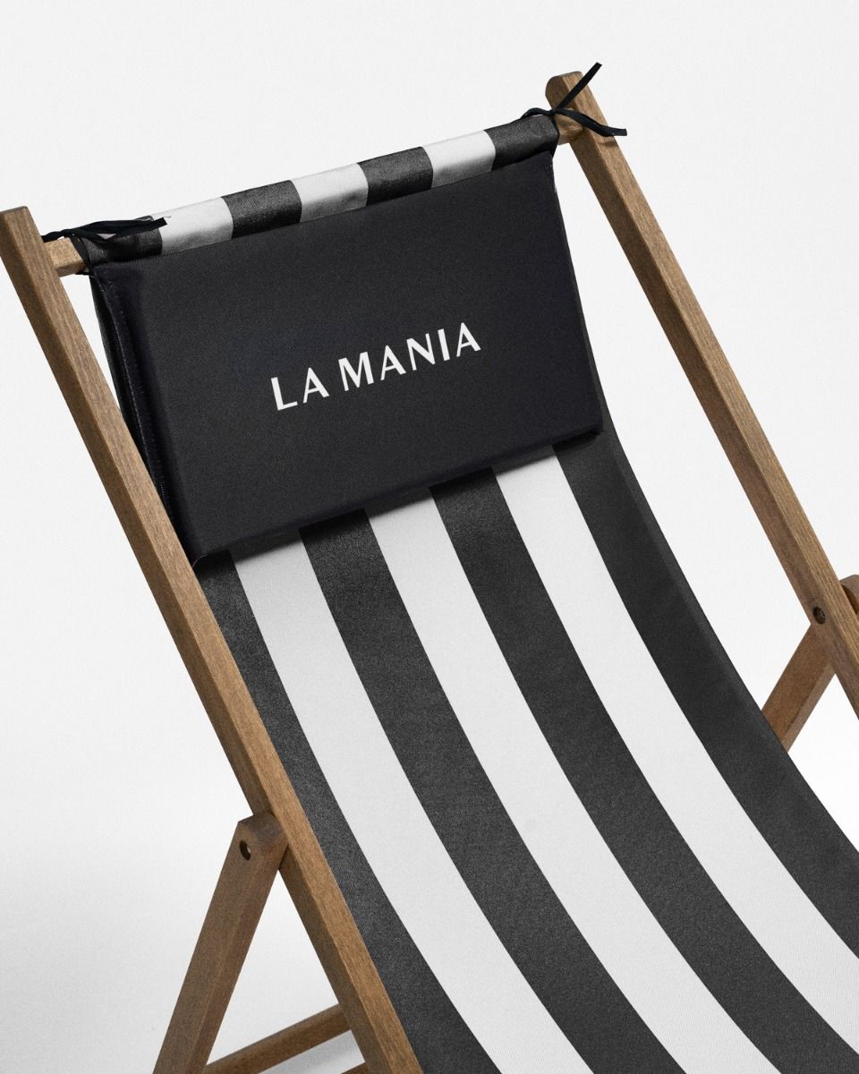 Leżak Stripes Black