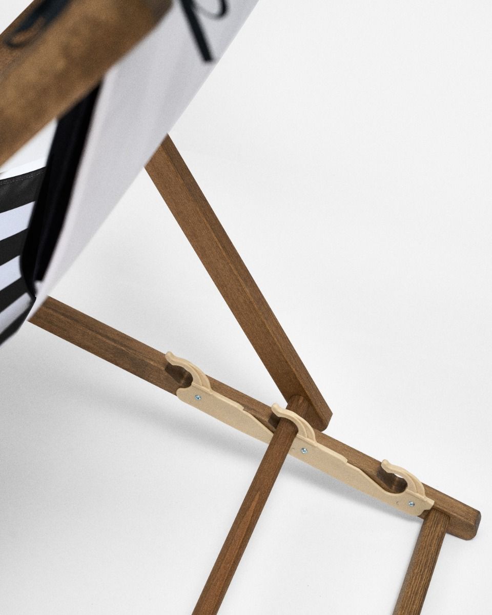 Leżak Stripes Black