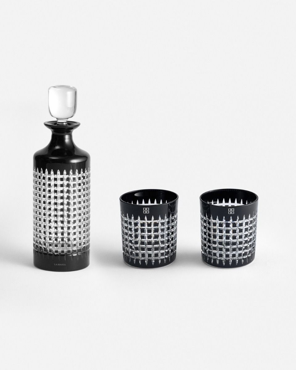 Szklanki Clare kryształowe Noir