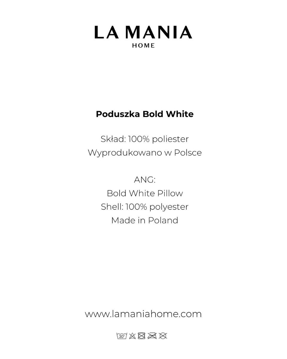 Poduszka Bold White