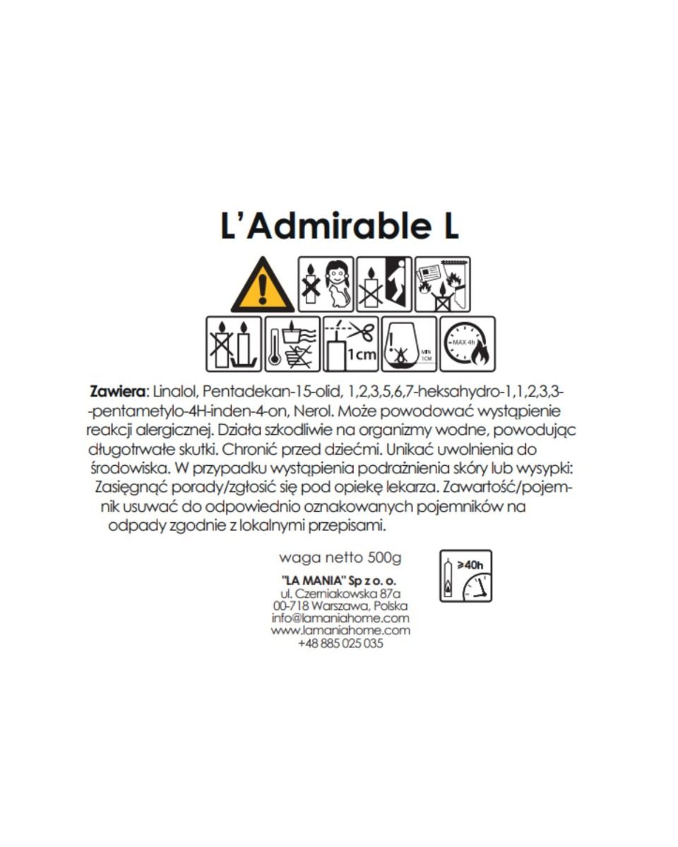 Świeca L'Admirable L