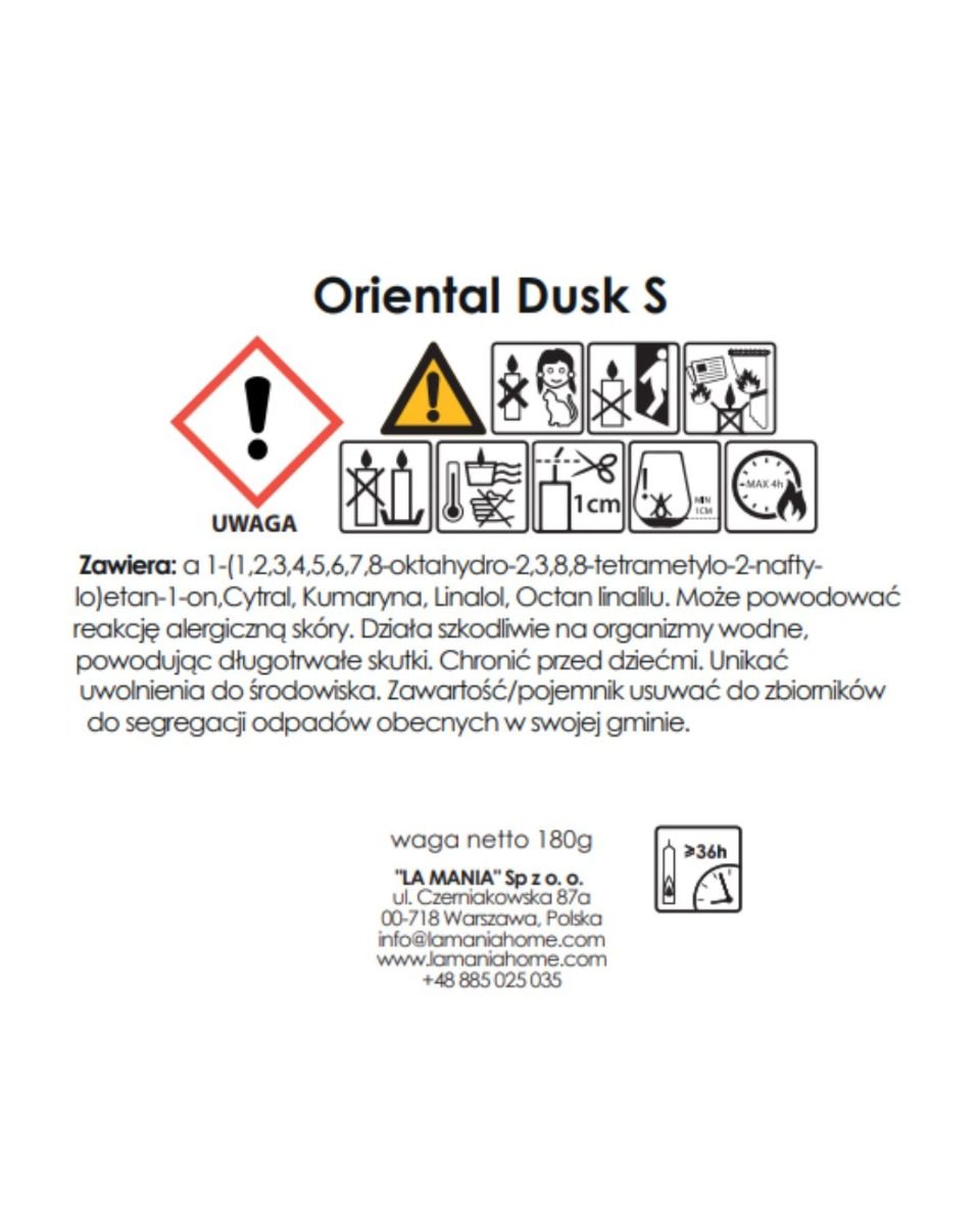 Świeca Oriental Dusk S