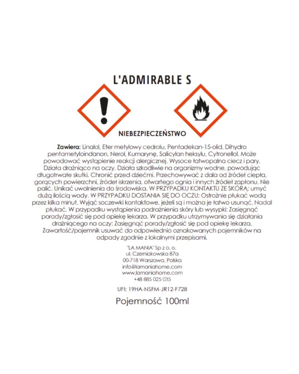 Dyfuzor L'Admirable 100 ml