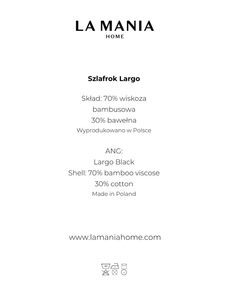 Szlafrok Largo Black  