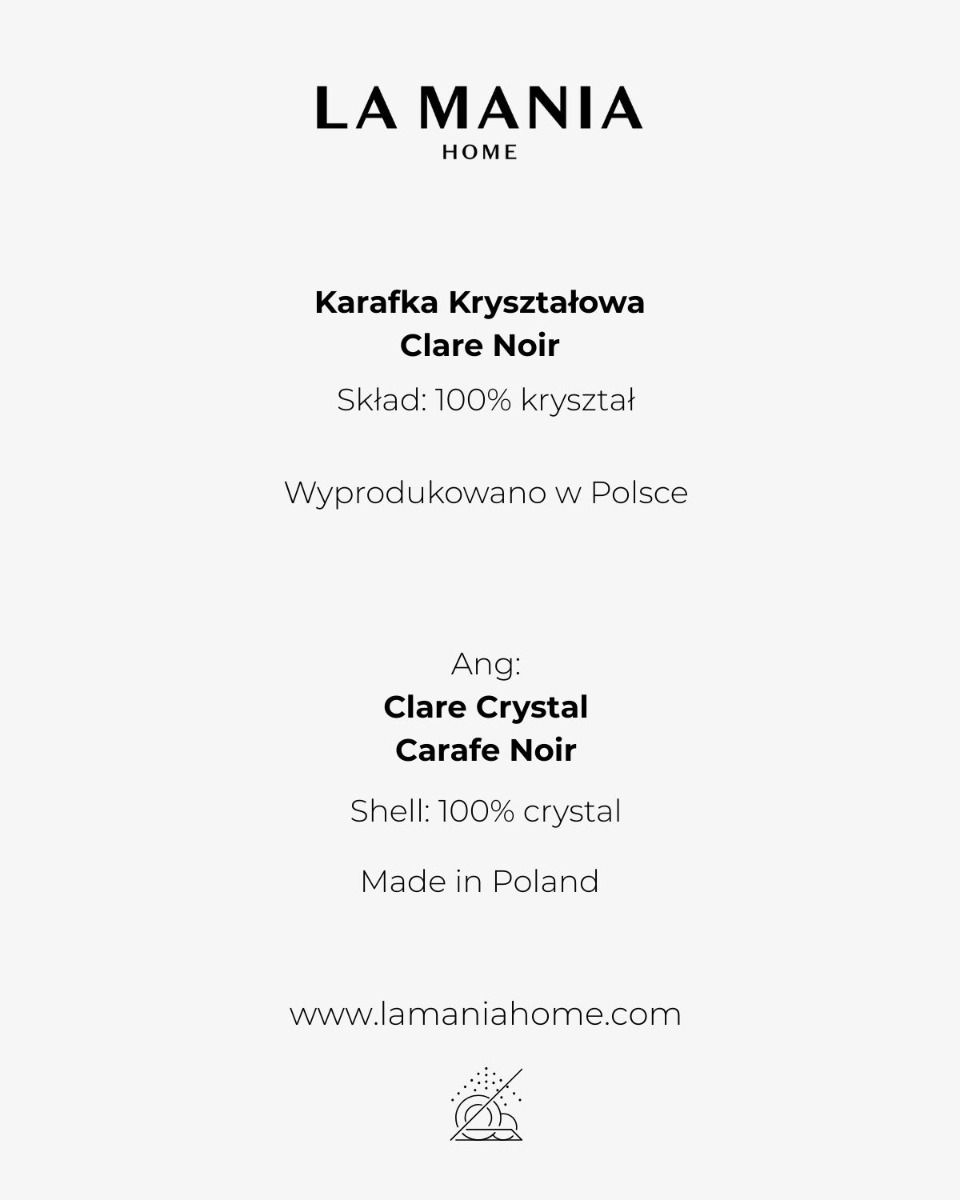 Karafka kryształowa Clare Noir