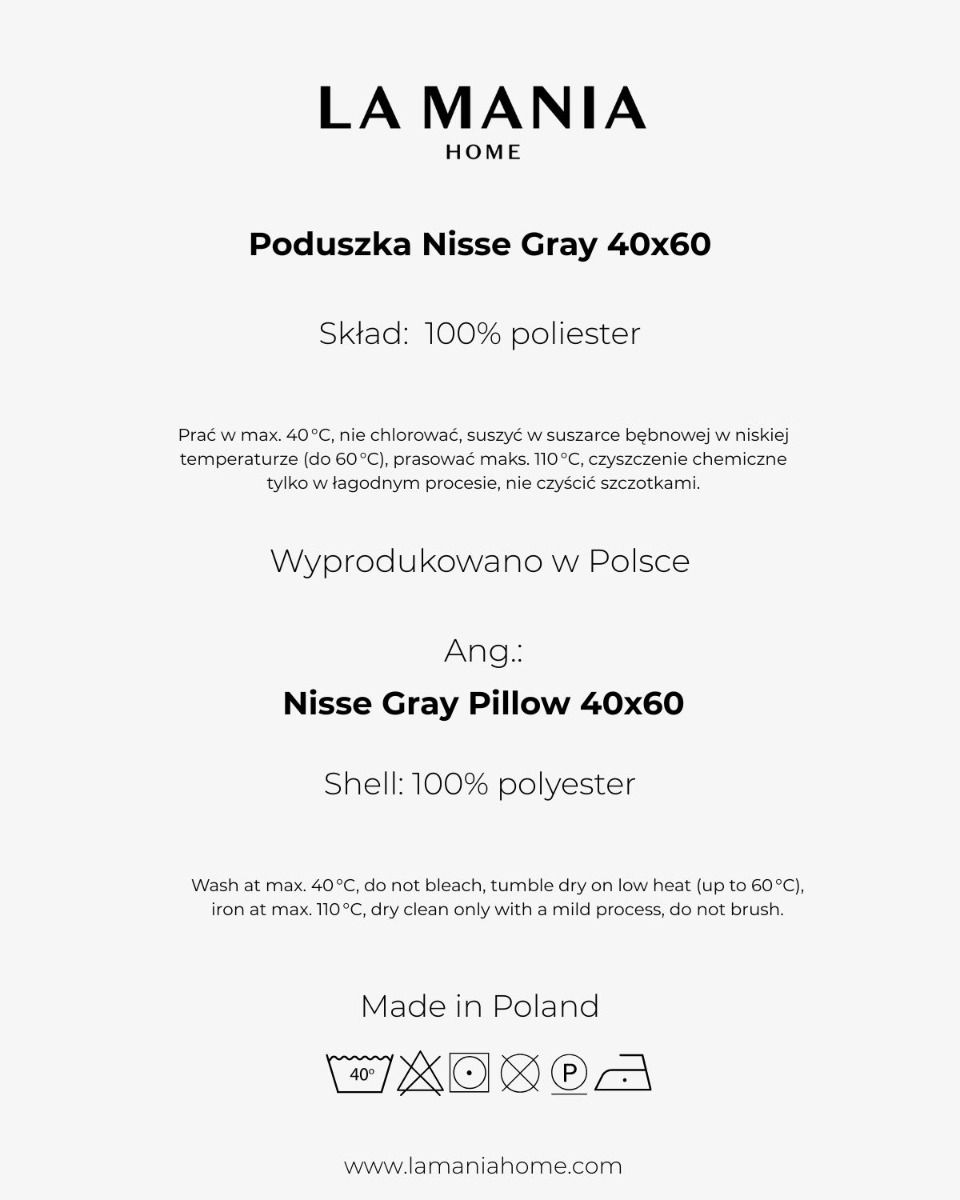 Poduszka Nisse Gray