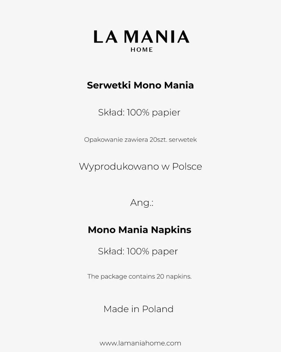 Serwetki Mono Mania