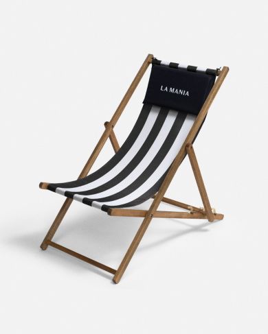 Leżak Stripes Black