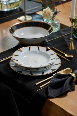 Bieżnik Bauhaus Black & Gold II