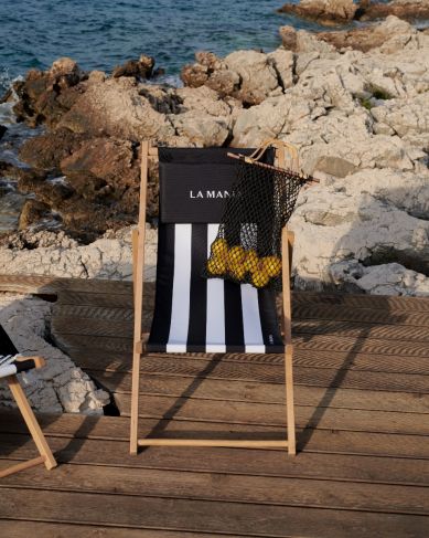 Leżak Stripes Black