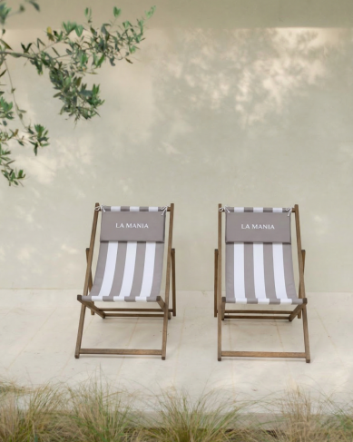 Leżak Stripes Beige