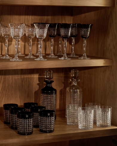 Szklanki Clare kryształowe Noir